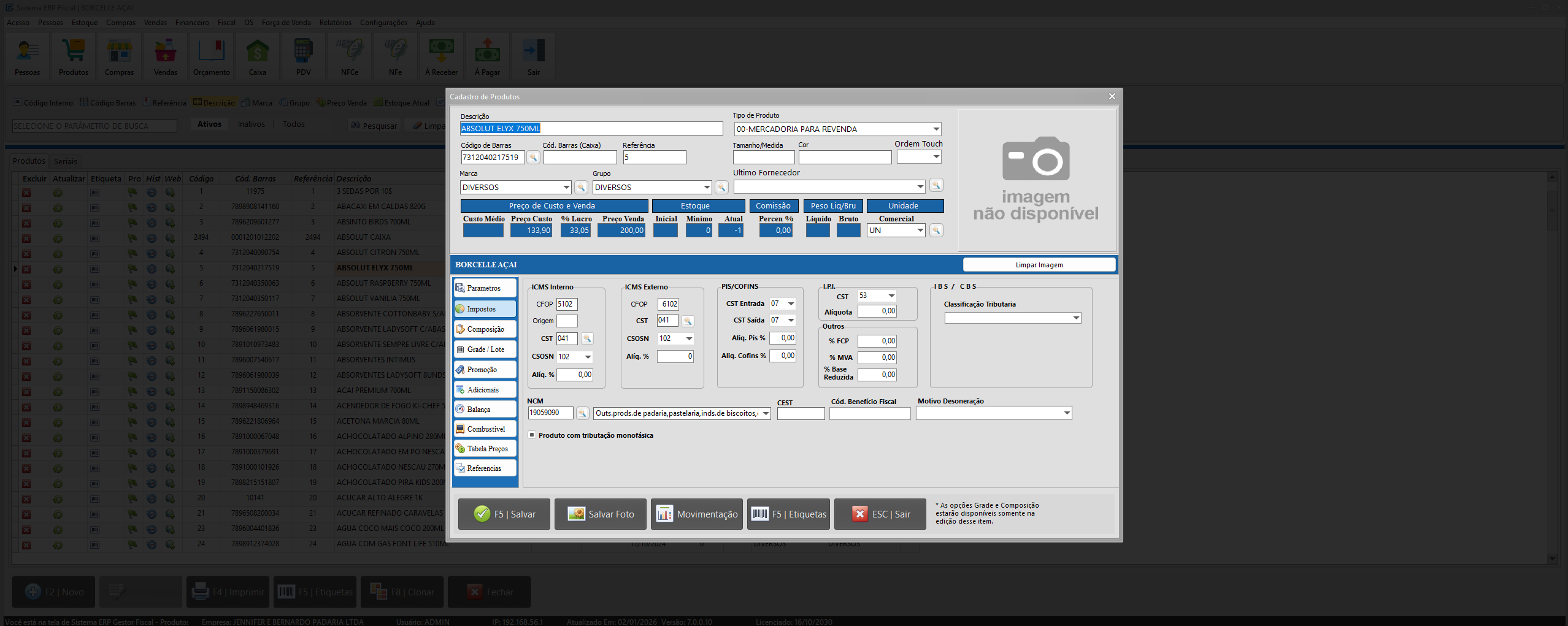 Configurações Fiscais